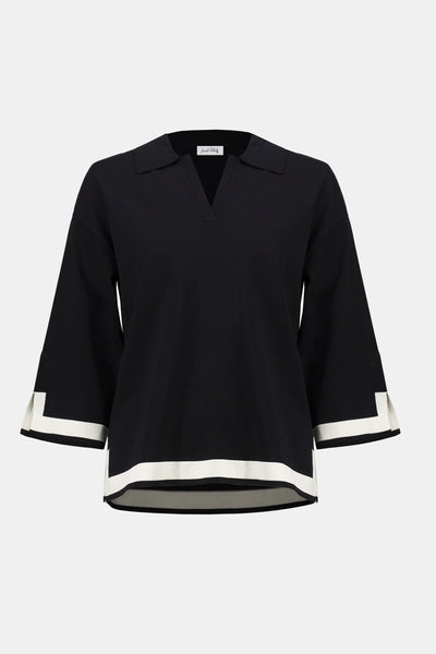 Joseph Ribkoff Sweater Knit Colour Block Top
