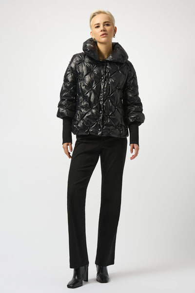 Joseph Ribkoff Pearl Quilted Puffer Trapeze Jacket