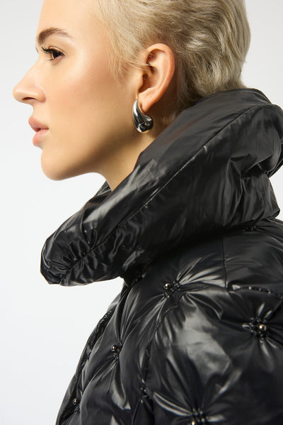 Joseph Ribkoff Pearl Quilted Puffer Trapeze Jacket