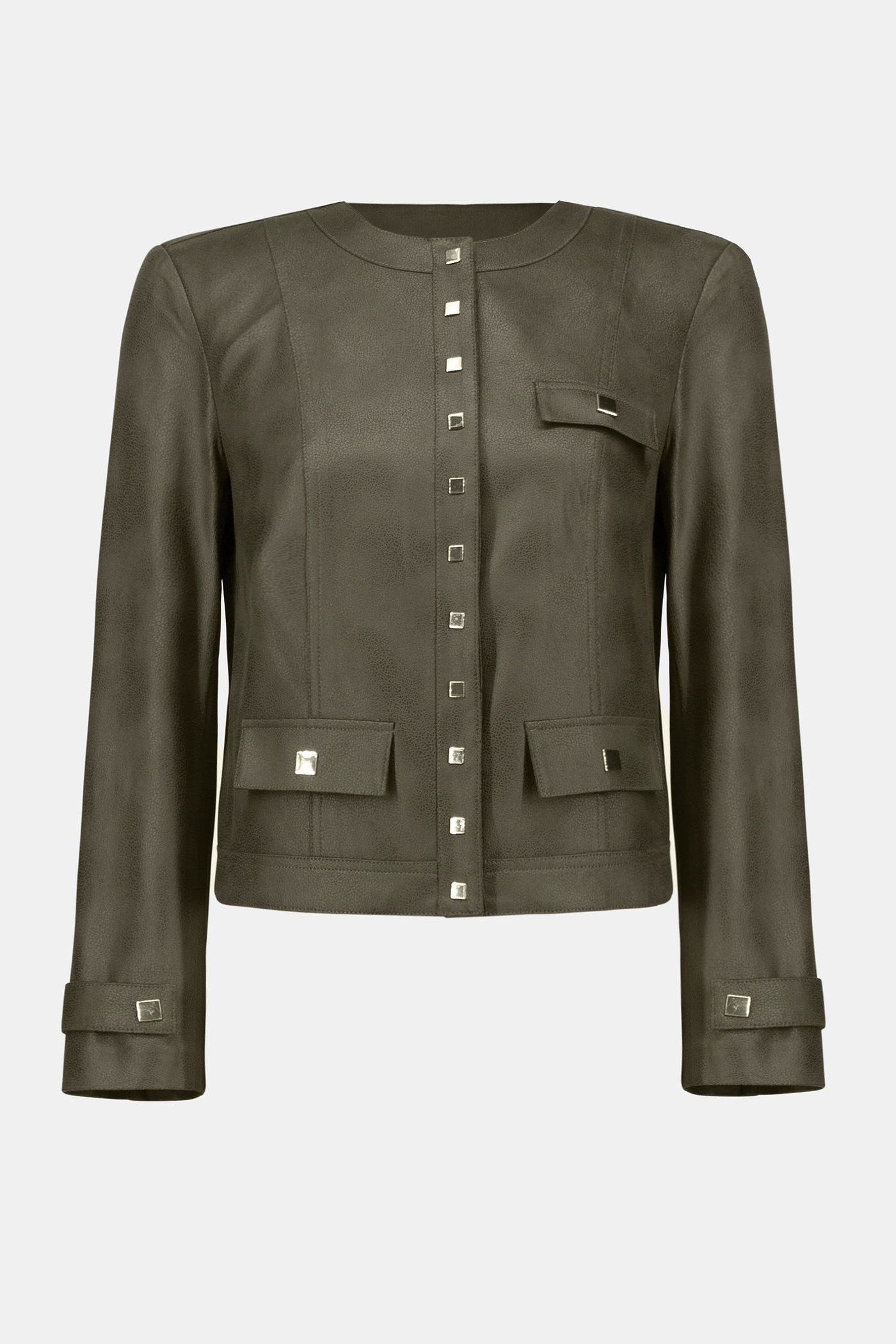 Joseph Ribkoff Foiled Faux Suede Fitted Jacket