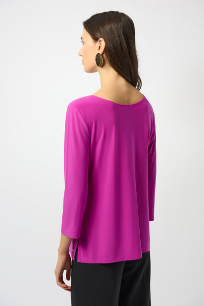 Joseph Ribkoff Silky Knit Scoop Neck Fit & Flare Top