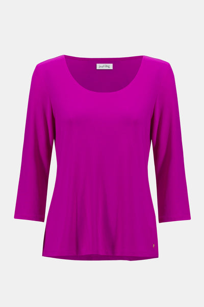Joseph Ribkoff Silky Knit Scoop Neck Fit & Flare Top