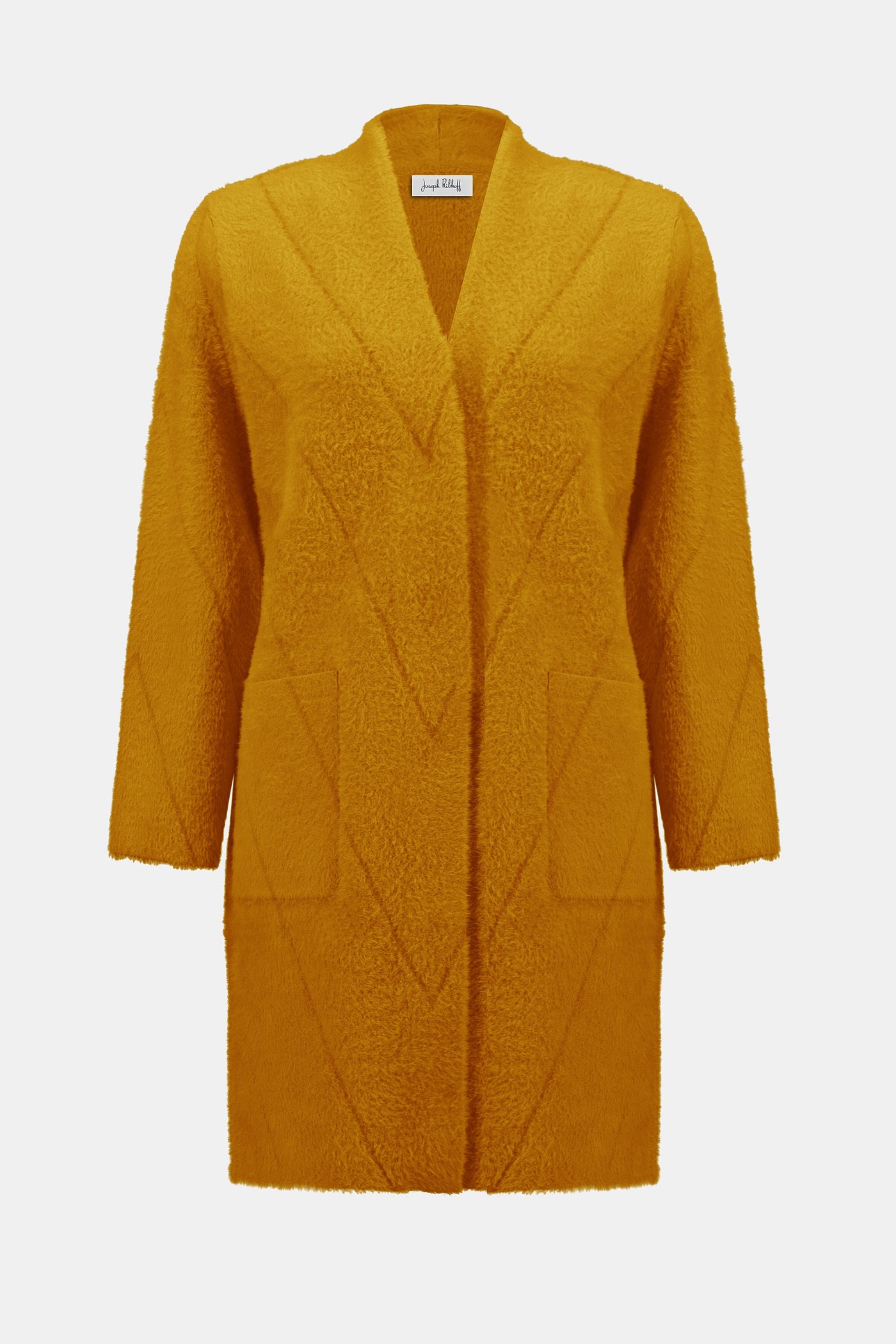 Joseph Ribkoff Medallion Feather Yarn Sweater Knit Coat