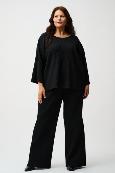 Joseph Ribkoff Pleated Scuba Crepe Wide-Leg Pants