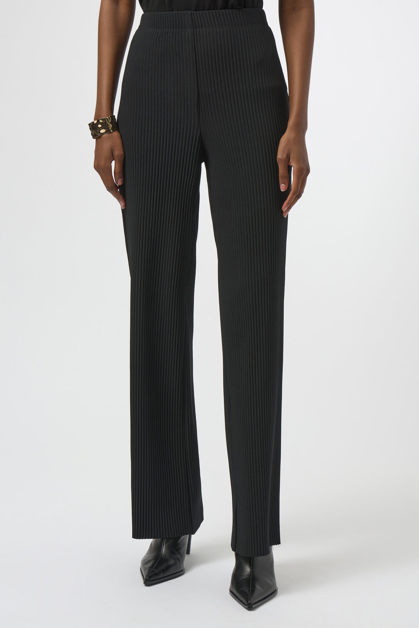 Joseph Ribkoff Pleated Scuba Crepe Wide-Leg Pants