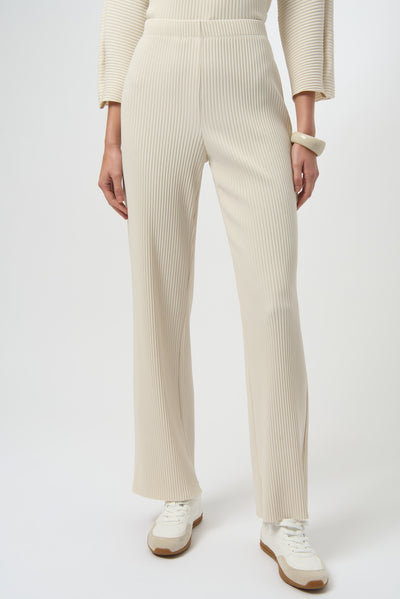 Joseph Ribkoff Birch Pleated Scuba Crepe Wide-Leg Pants