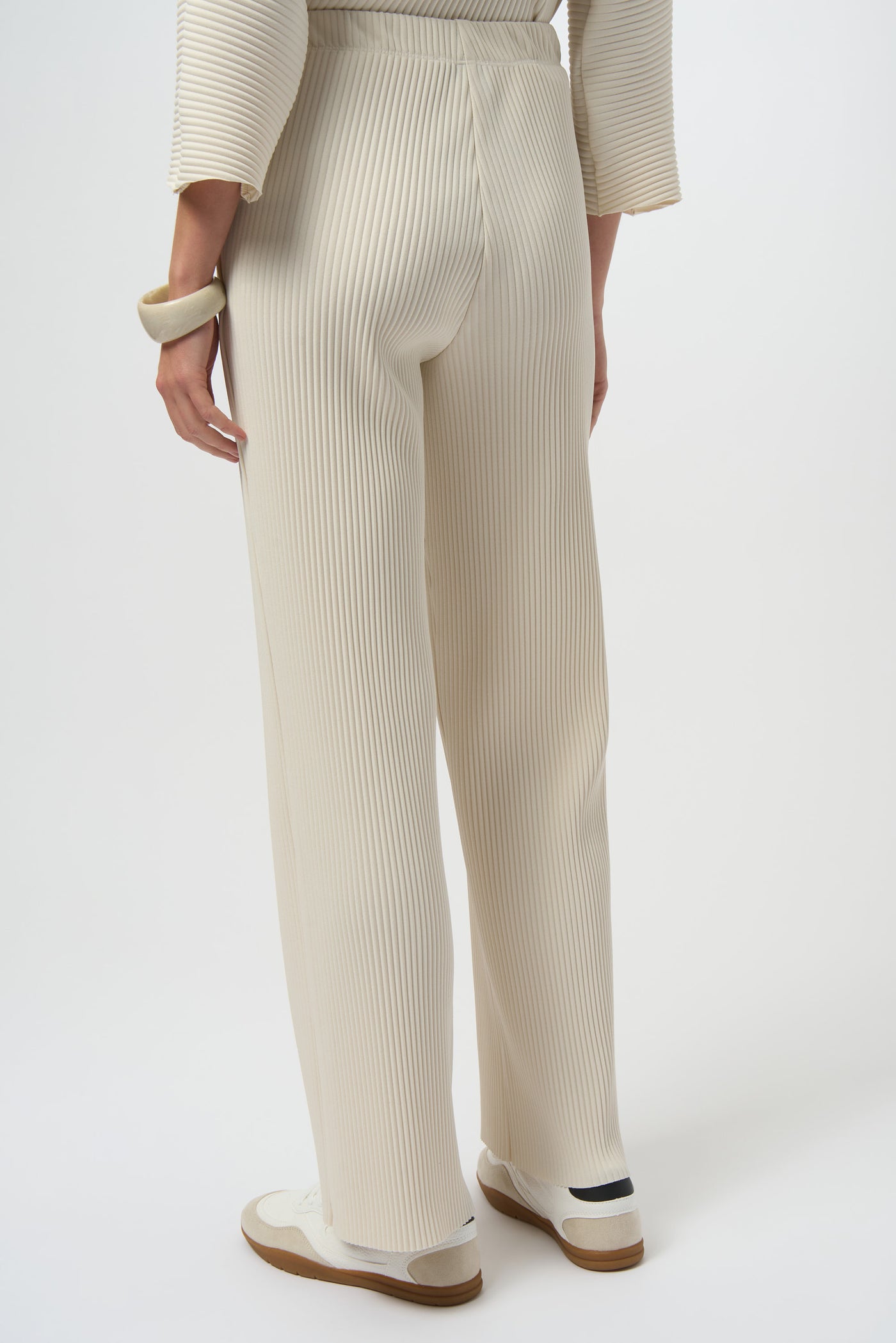 Joseph Ribkoff Birch Pleated Scuba Crepe Wide-Leg Pants
