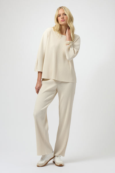 Joseph Ribkoff Birch Pleated Scuba Crepe Wide-Leg Pants