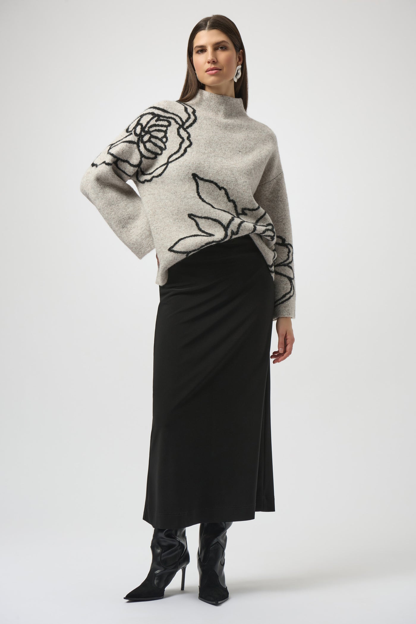 Joseph Ribkoff Silky Knit Pull-On Maxi Skirt