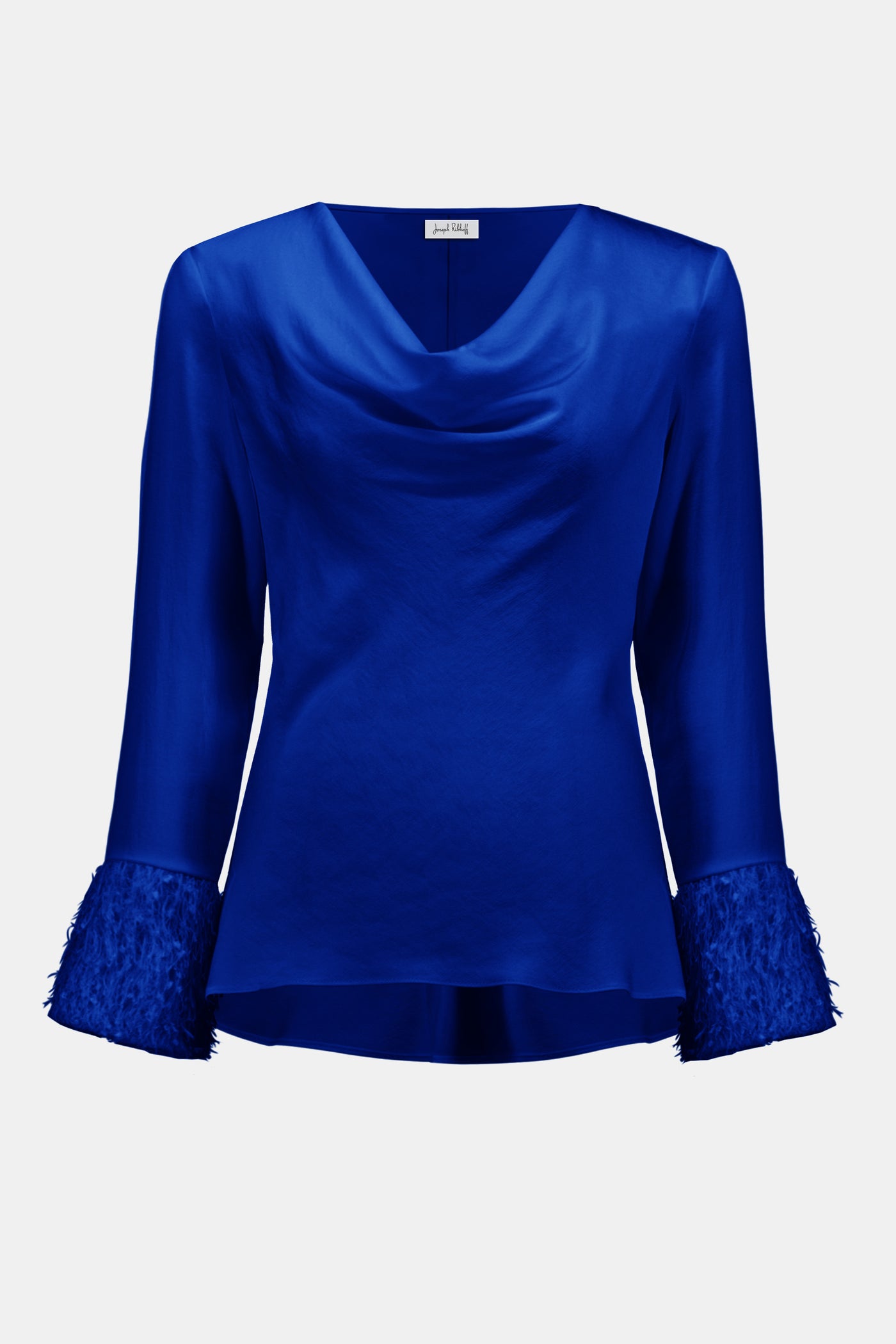 Joseph Ribkoff Royal Blue Recycled Satin Cowl Neck Top