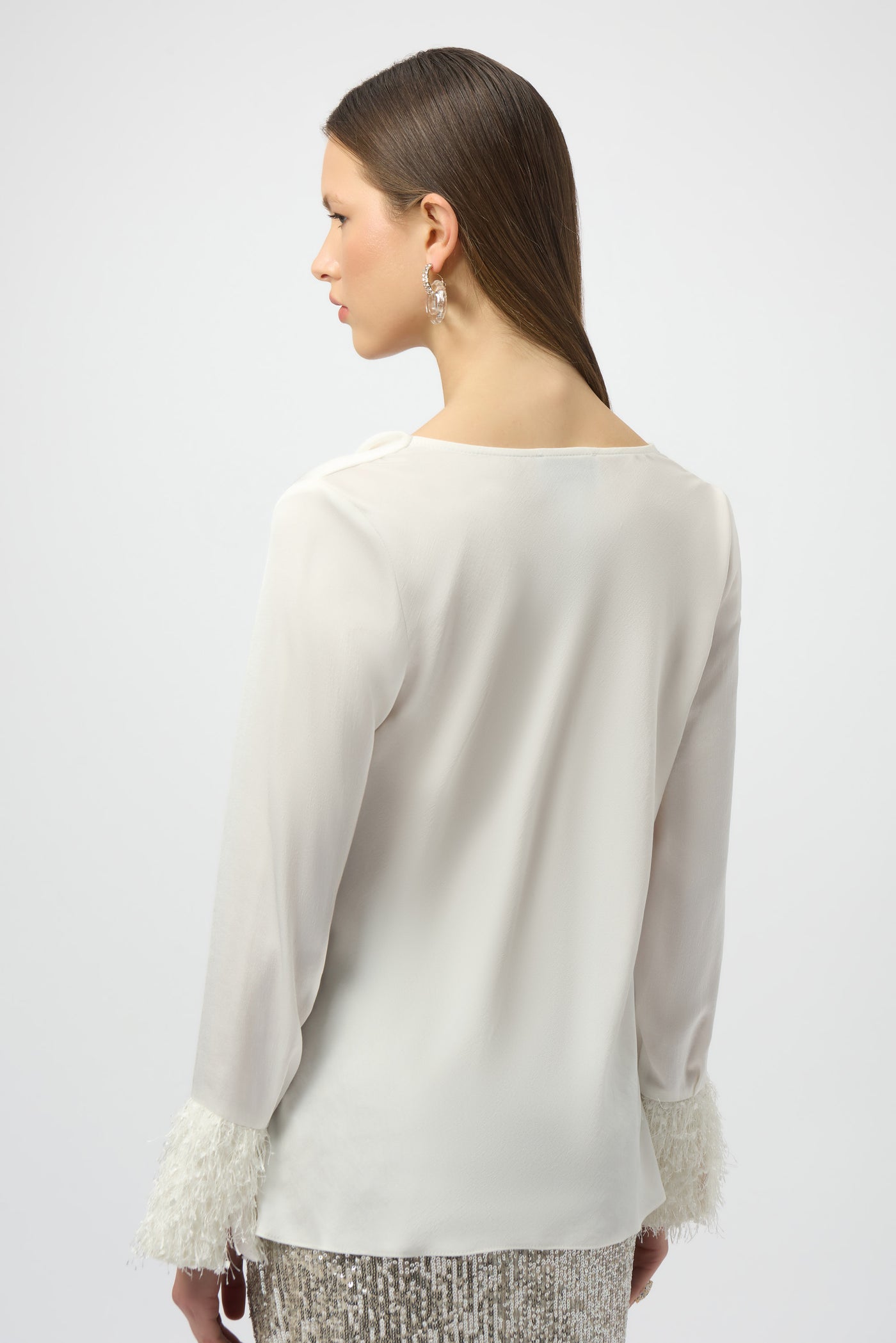 Joseph Ribkoff Recycled Satin Cowl Neck Top