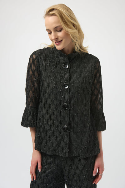 Joseph Ribkoff Lurex Cascade Trapeze Jacket