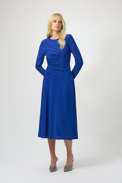 Joseph Ribkoff Royal Blue Sparkle Knit Fit & Flare Dress