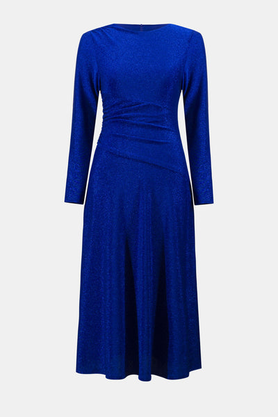 Joseph Ribkoff Royal Blue Sparkle Knit Fit & Flare Dress