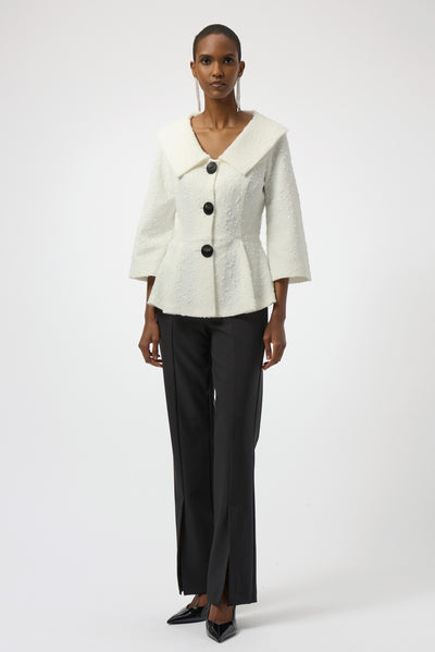 Joseph Ribkoff Sequined Bouclé Knit Peplum Jacket