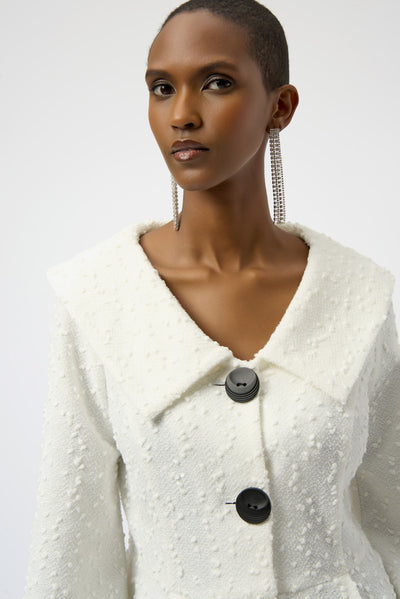 Joseph Ribkoff Sequined Bouclé Knit Peplum Jacket