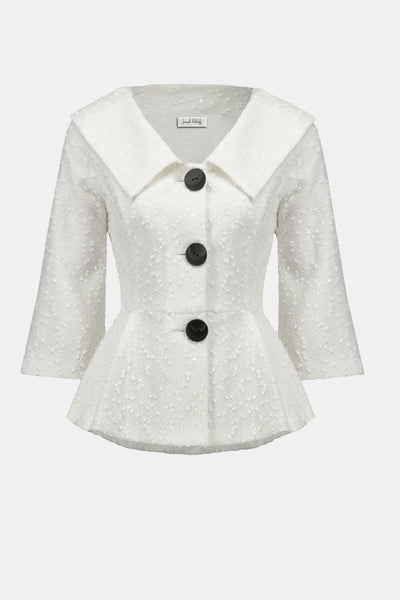 Joseph Ribkoff Sequined Bouclé Knit Peplum Jacket