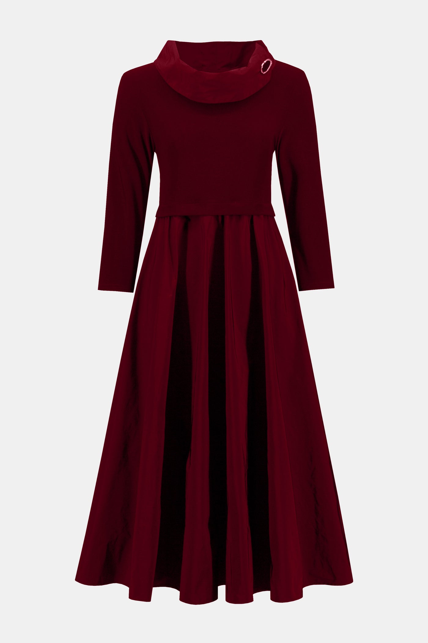 Joseph Ribkoff Deep Cherry Silky Knit & Memory Fit and Flare Dress