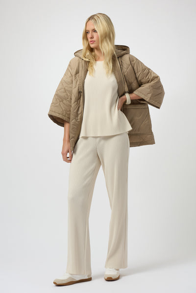 Joseph Ribkoff Birch Pleated Scuba Crepe Boxy Top