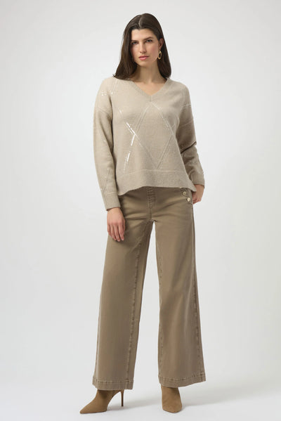 Classic Wide Leg Pull-On Jeans Fawn