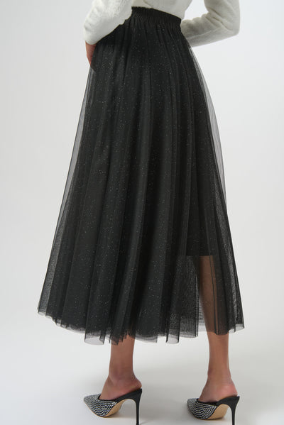 Joseph Ribkoff Black Tulle Flared Skirt