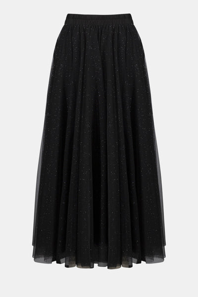 Joseph Ribkoff Black Tulle Flared Skirt