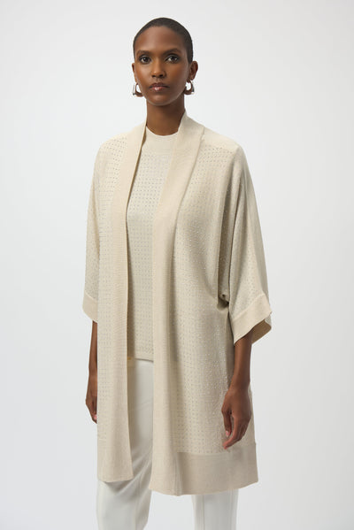 Joseph Ribkoff Sweater Knit Cover-Up with Iron-On Detail