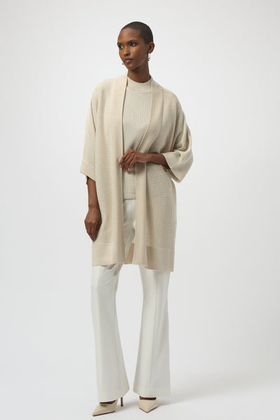 Joseph Ribkoff Sweater Knit Cover-Up with Iron-On Detail
