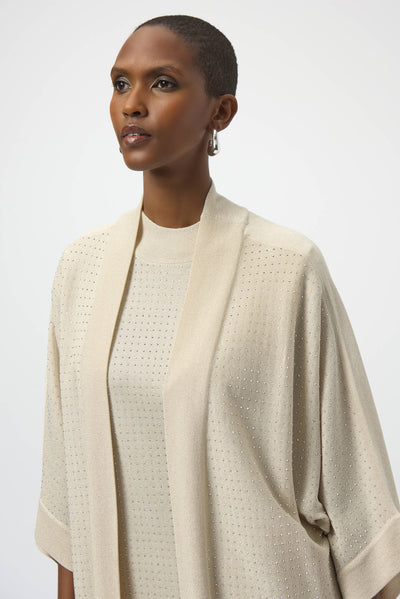 Joseph Ribkoff Sweater Knit Cover-Up with Iron-On Detail