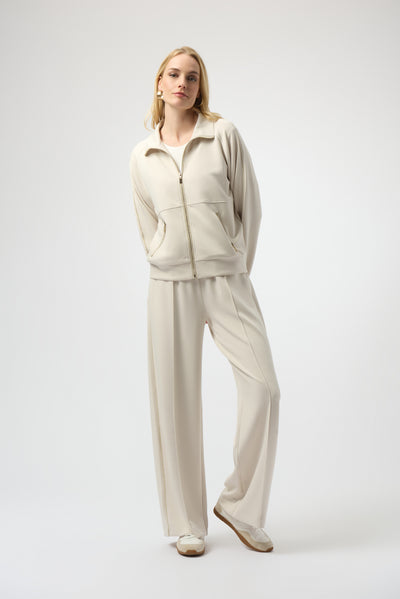 Joseph Ribkoff Birch Scuba Jersey Funnel Neck Jacket