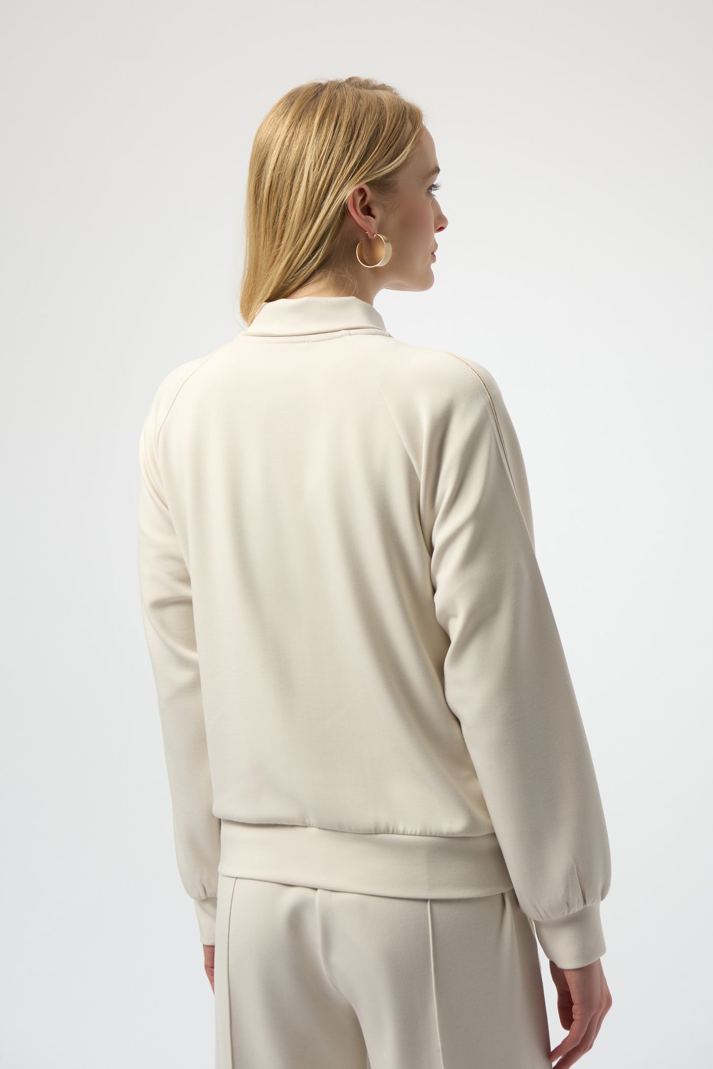 Joseph Ribkoff Birch Scuba Jersey Funnel Neck Jacket