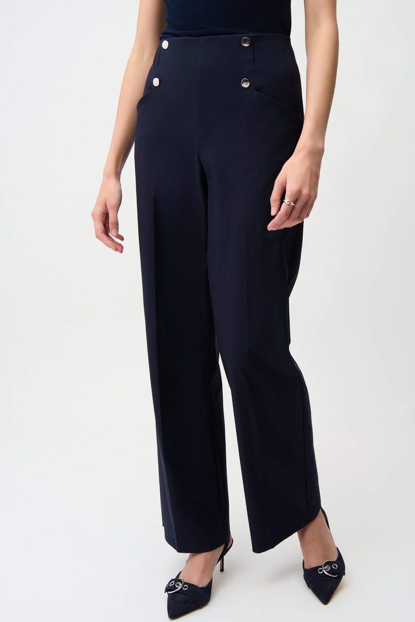 Joseph Ribkoff Midnight Blue Millennium Wide Leg Pull-On Pants