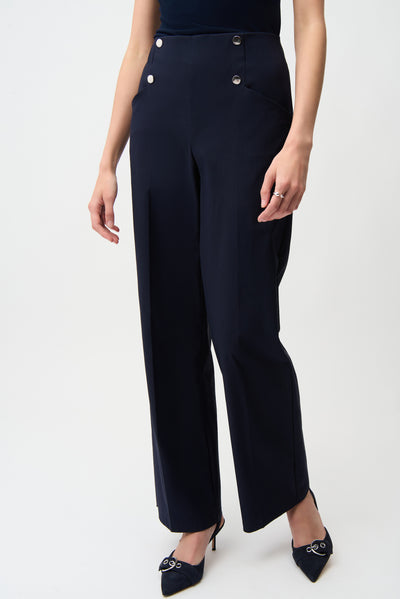 Joseph Ribkoff Midnight Blue Millennium Wide Leg Pull-On Pants