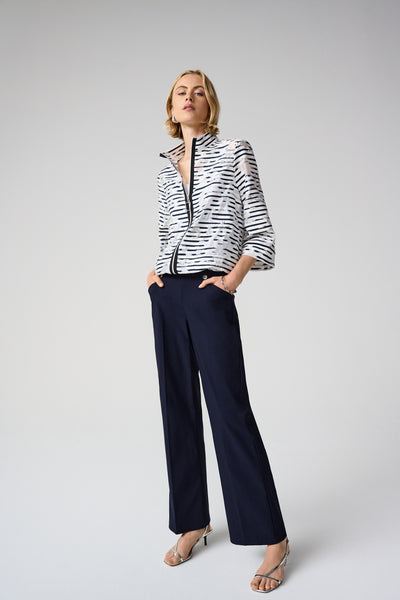 Joseph Ribkoff Midnight Blue Millennium Wide Leg Pull-On Pants