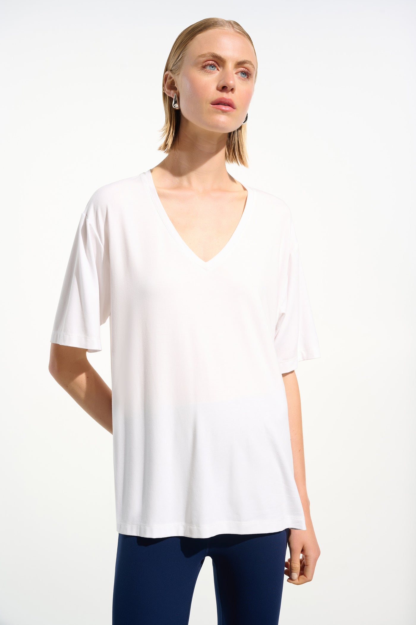Joseph Ribkoff Vanilla Jersey Boxy Tunic With V-neckline