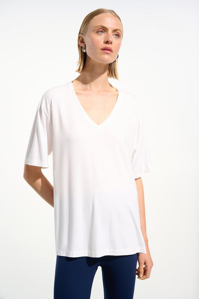 Joseph Ribkoff Vanilla Jersey Boxy Tunic With V-neckline