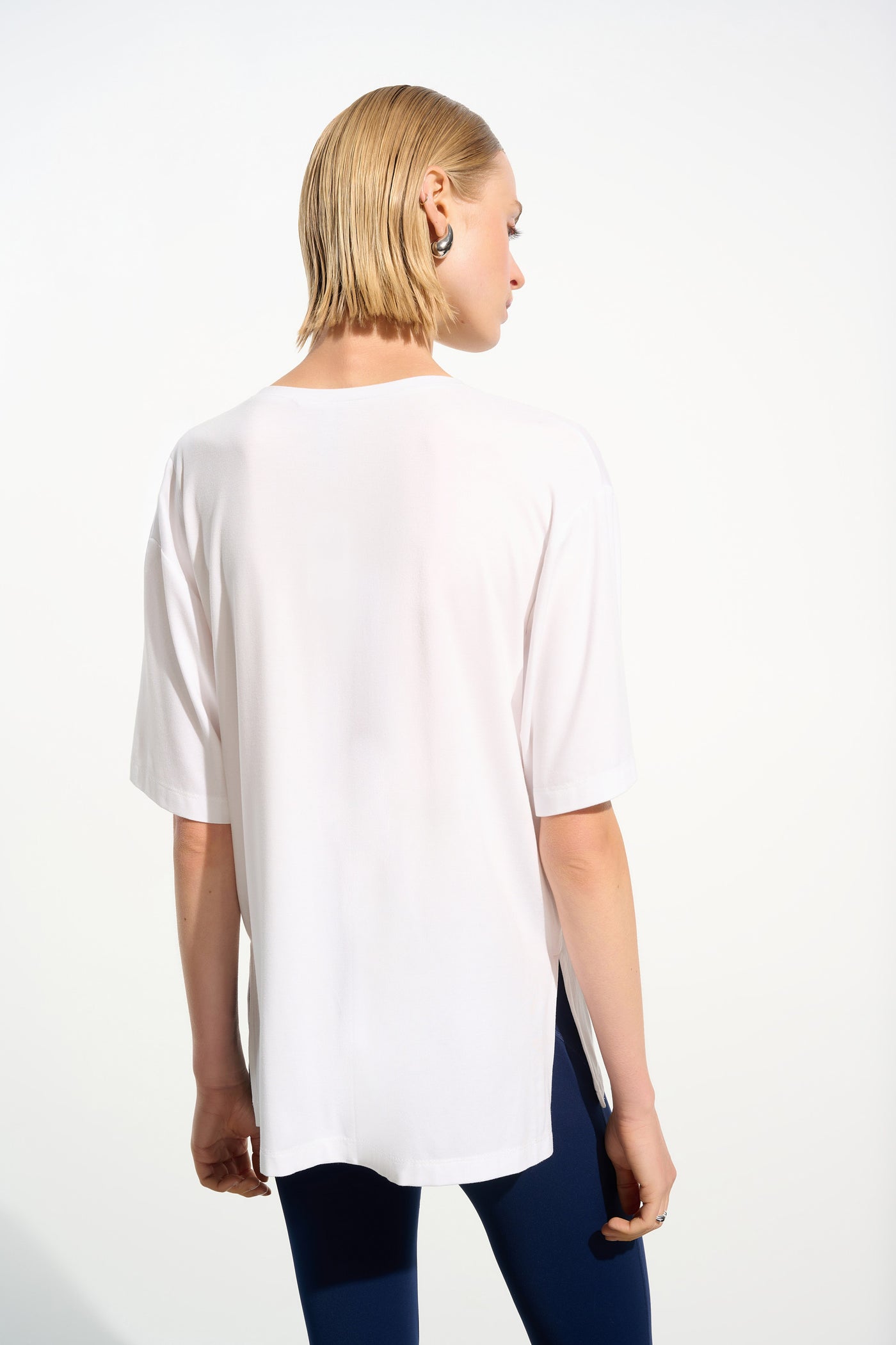 Joseph Ribkoff Vanilla Jersey Boxy Tunic With V-neckline