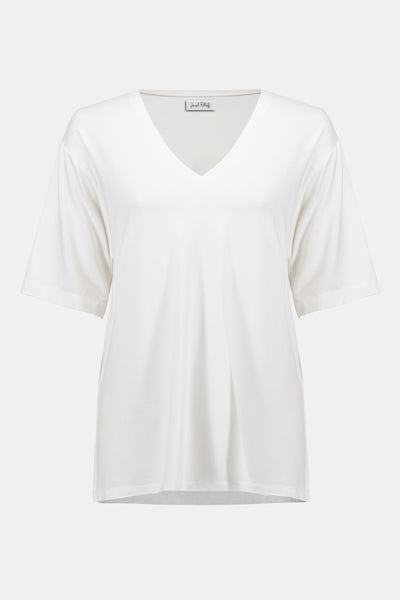 Joseph Ribkoff Vanilla Jersey Boxy Tunic With V-neckline
