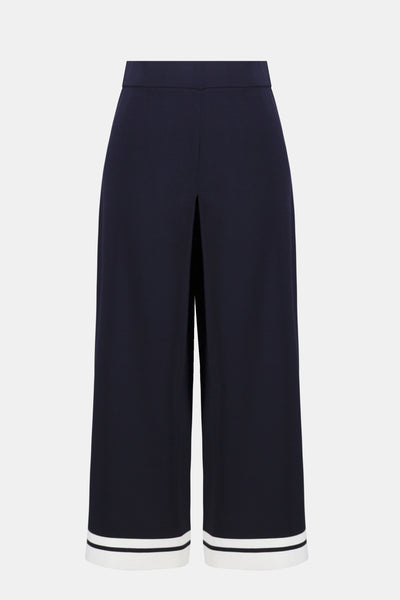 Joseph Ribkoff Viscose Blend Culotte Pants With Stripe Detail