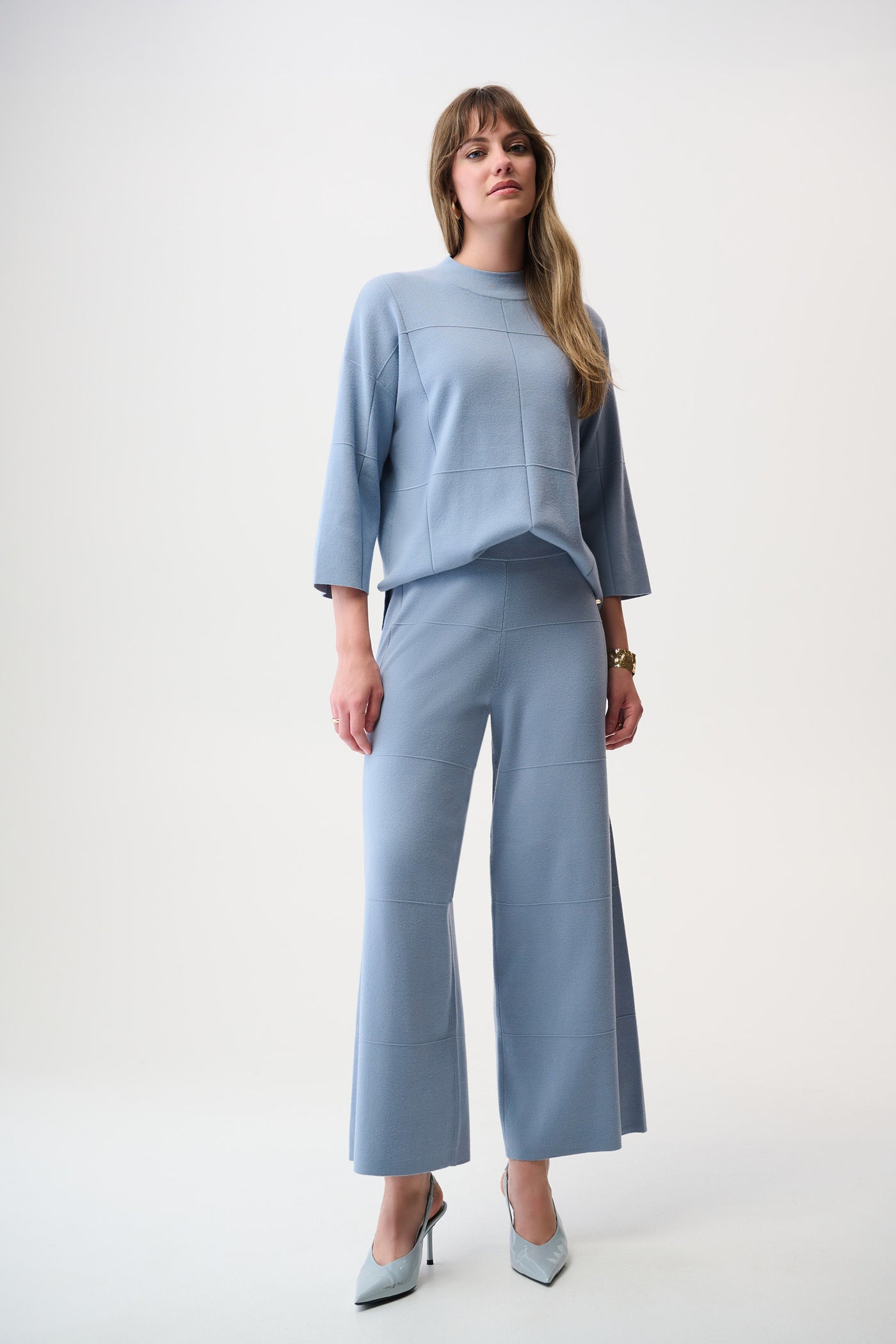 Joseph Ribkoff Chambray Brushed Viscose Culotte Pants