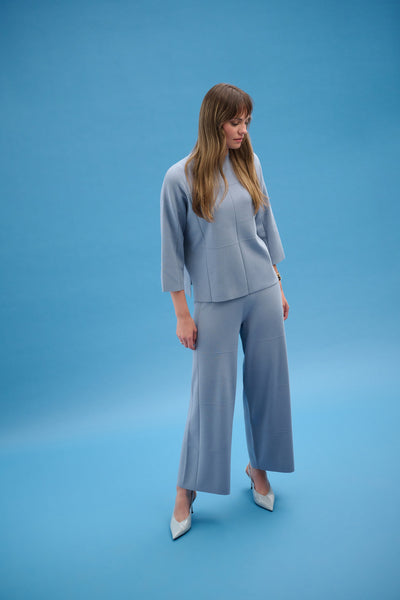 Joseph Ribkoff Chambray Brushed Viscose Culotte Pants