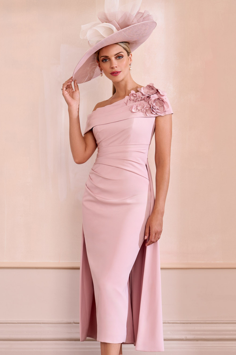 ladies fit and flare dress One sleeve Fitted Dress – GRITSFELDT main image 1