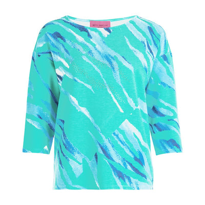 Teal and Blue Jumper with Diamond Detail