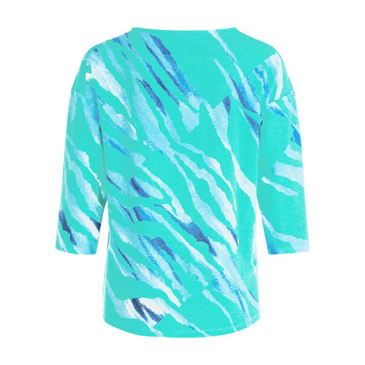 Teal and Blue Jumper with Diamond Detail