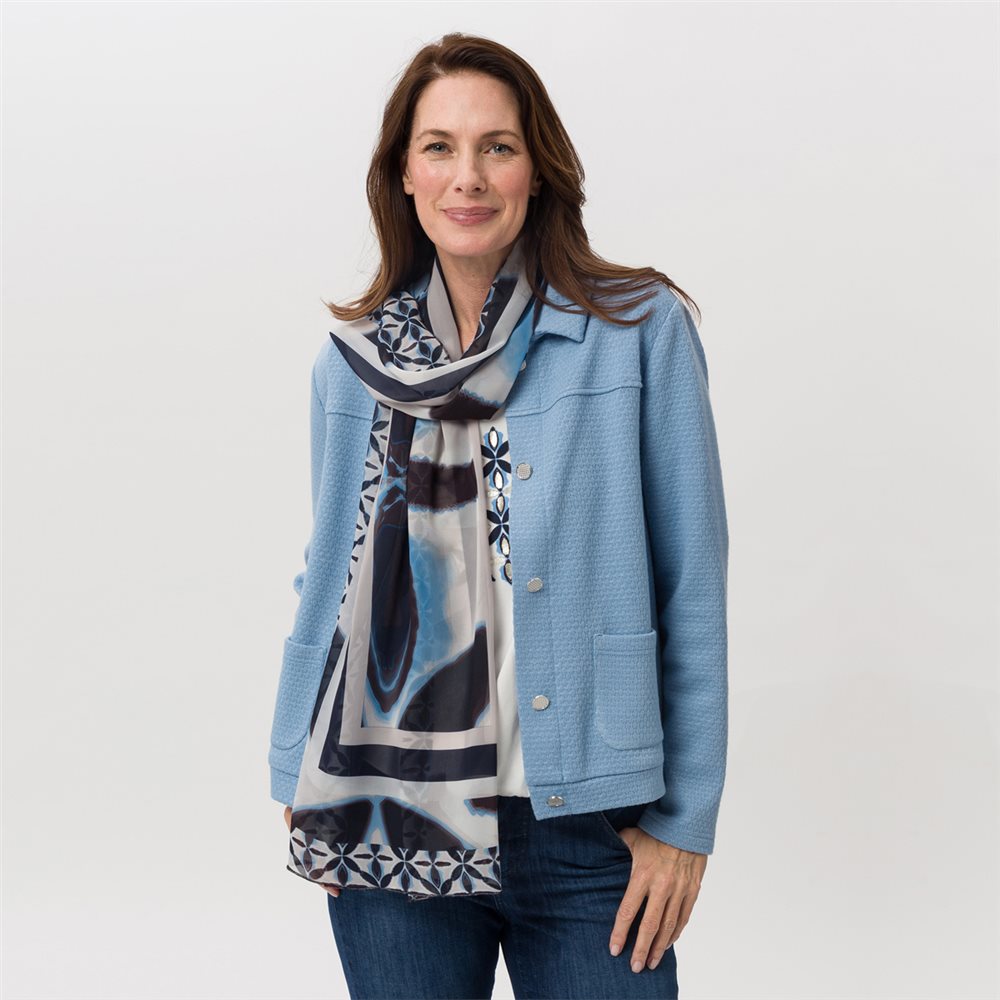 French Blue Button Up Jacket