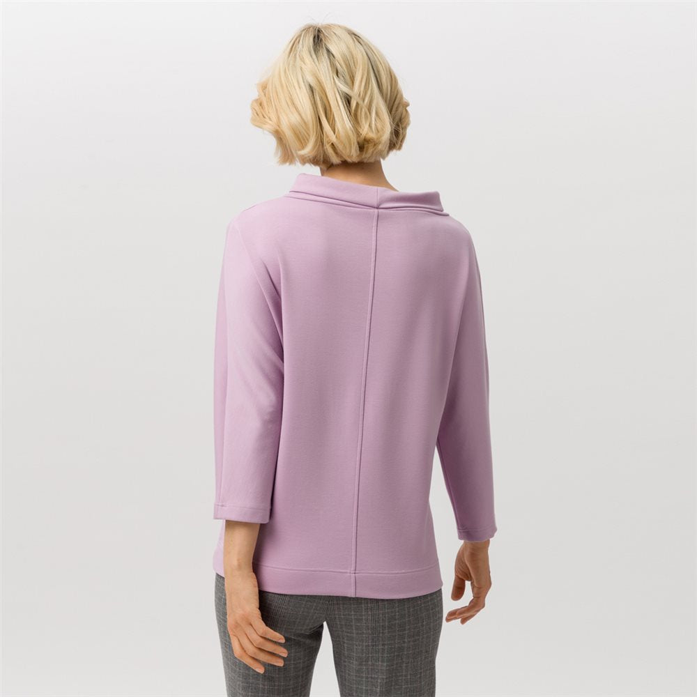 Soft Purple Top With Cowl Neck