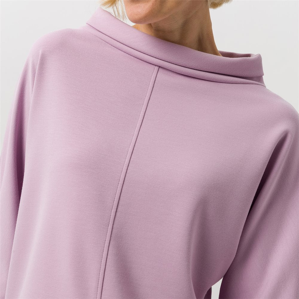 Soft Purple Top With Cowl Neck