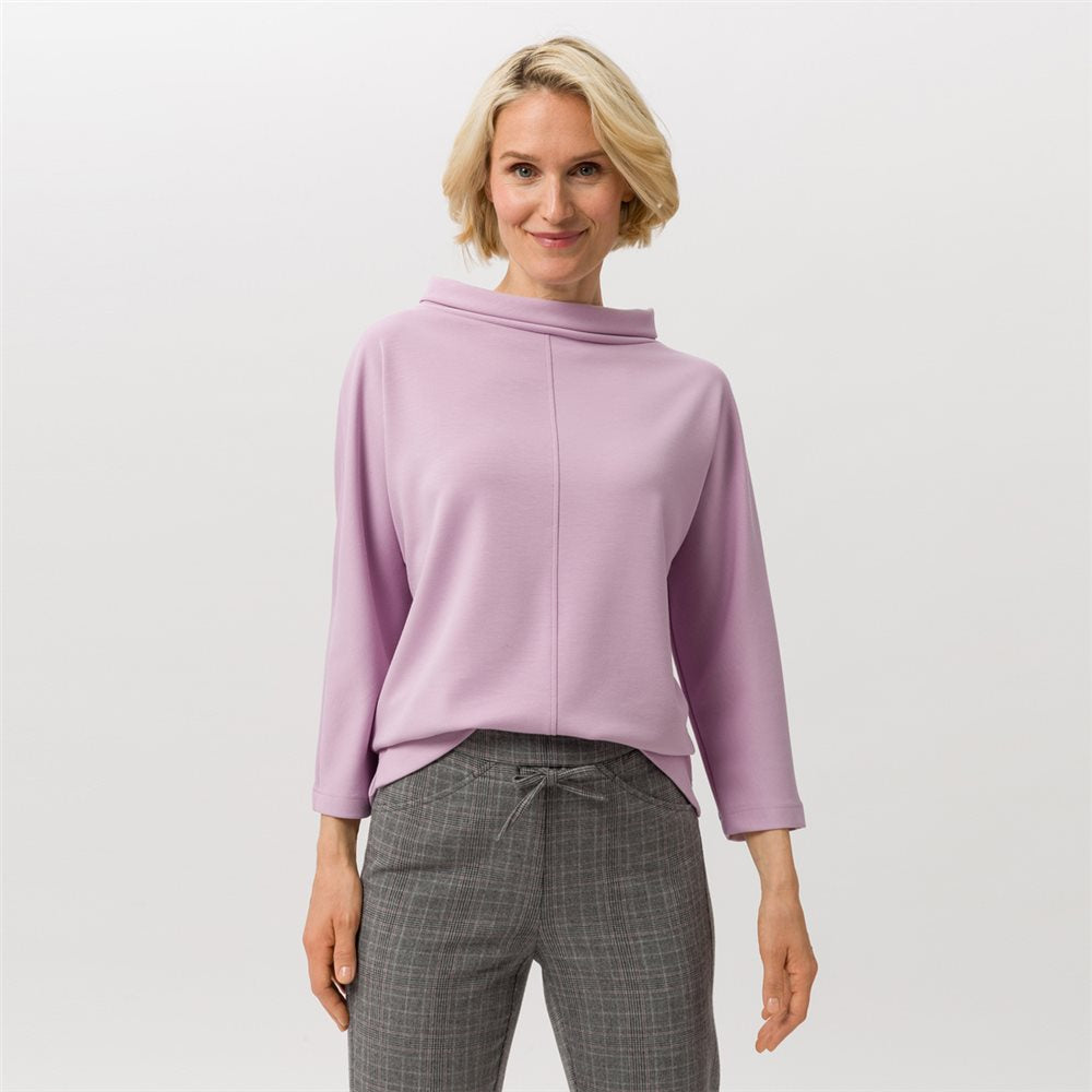 Soft Purple Top With Cowl Neck