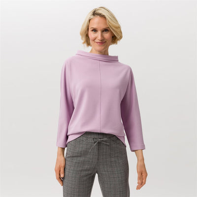 Soft Purple Top With Cowl Neck