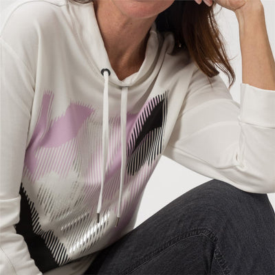 White Jumper With Graphic Design